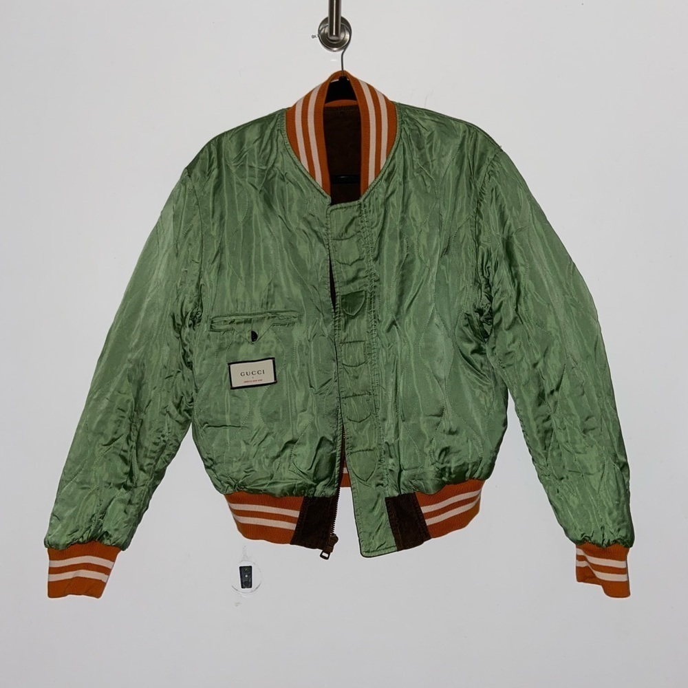 Gucci 2017 Striped Varsity Jacket Designed by Alessandro Michele size M - Picture 13 of 16